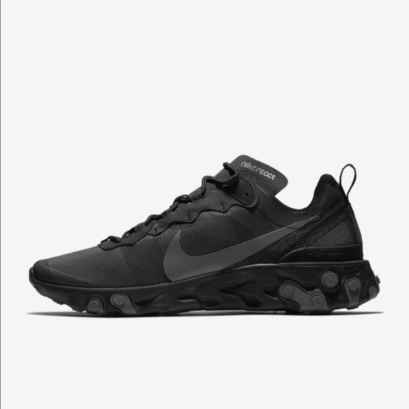 [Nike] Black React Element 55 Sneakers - Picture 3 of 10